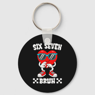 Funny Heart 67 Bruh Valentine Six Seven Meme Gen A Key Ring