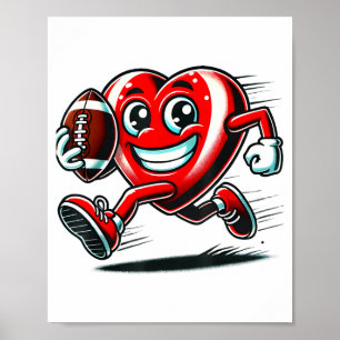 Funny Heart American Football Valentine Srts Women Poster