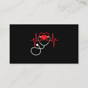 Funny Heart Beats Nurse Nursing Medical Business Card
