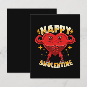 Funny Heart Gym Workout Valentine Gift Enclosure Card