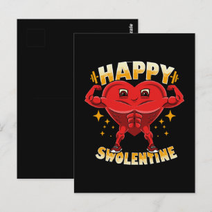  Funny Heart Gym Workout Valentine Gift Postcard