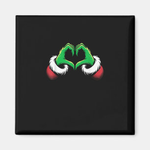 Funny Heart Hands Christmas Magnet
