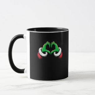 Funny Heart Hands Christmas Mug