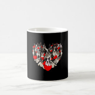 Funny Heart Love Boston Terrier Valentines Day Coffee Mug