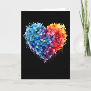 Funny Heart Love Graphic Valentine Men Women Kid O Card