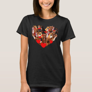 Funny Heart Love Pitbull Valentines Day 115 T-Shirt