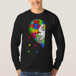 Funny Heart Motocross Autism Awareness Support Lov T-Shirt