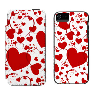 Funny Heart Pattern V + your background colour Incipio Watson™ iPhone 5 Wallet Case
