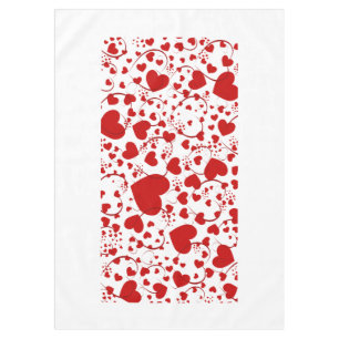 Funny Heart Pattern V + your background colour Tablecloth