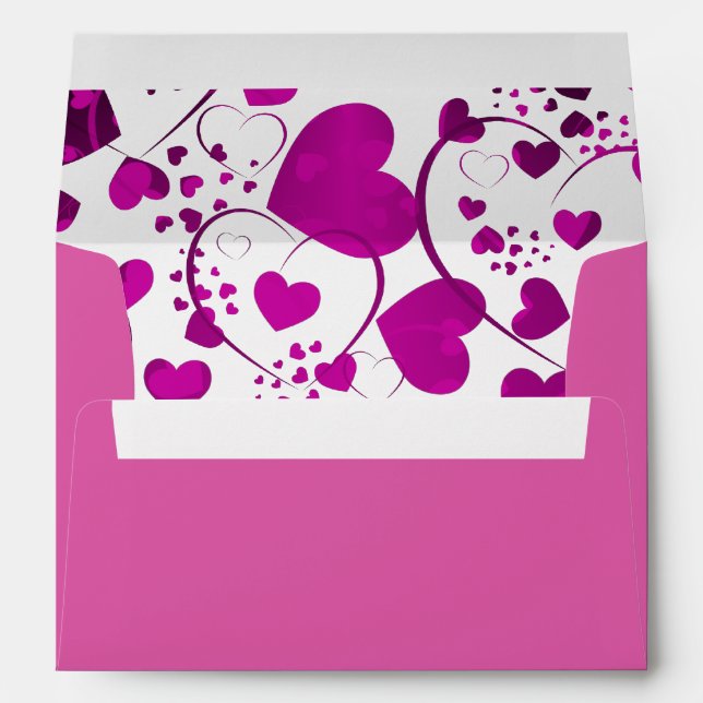 Funny Heart Pattern VI + your background colour Envelope (Back (Bottom))