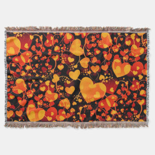 Funny Heart Pattern VIII + your idea Throw Blanket