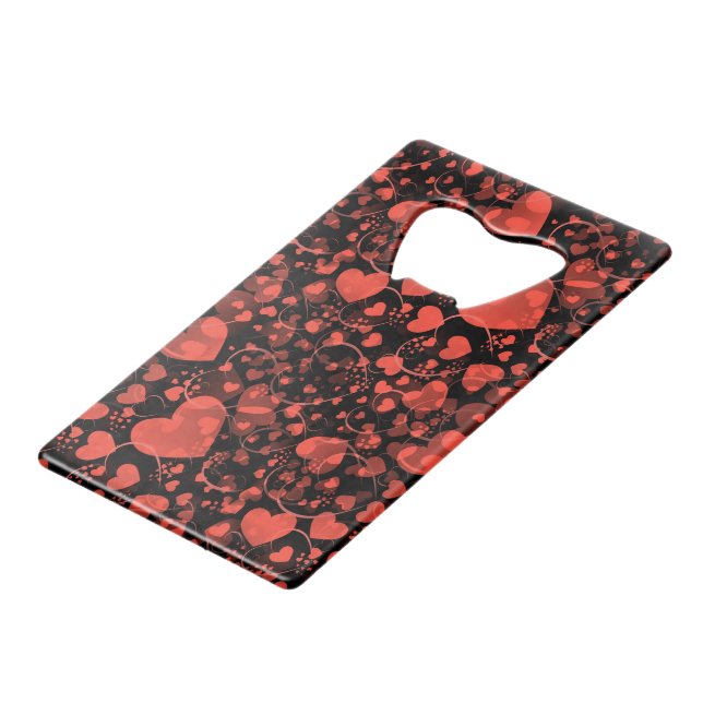 Funny Heart Pattern X - black red + your idea (Front Angled)