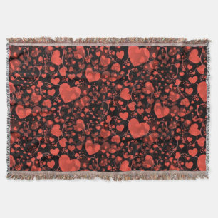 Funny Heart Pattern X + your idea Throw Blanket