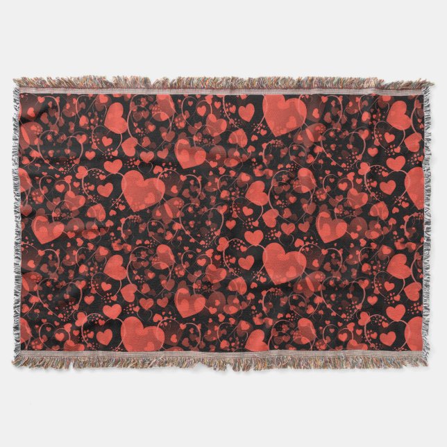 Funny Heart Pattern X + your idea Throw Blanket (Front)