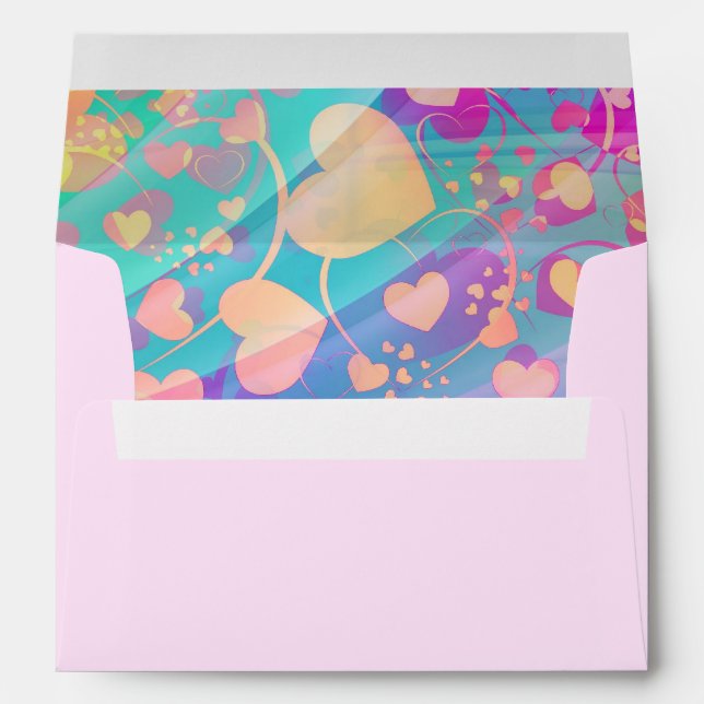 Funny Heart Pattern XI - pastel coloured Envelopes (Back (Bottom))