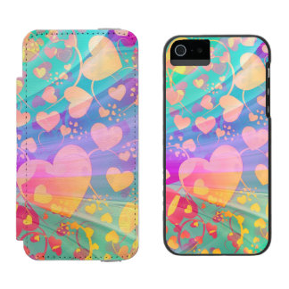 Funny Heart Pattern XI - pastel coloured Incipio Watson™ iPhone 5 Wallet Case