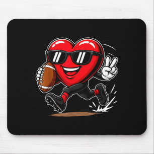 Funny Heart Playing Football Srts Lover Valentine  Mouse Pad