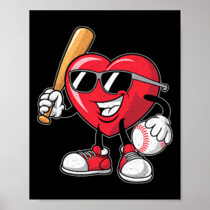Funny Heart Playing Sell Valentines Day Boys Girls Poster