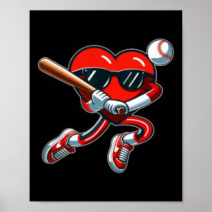 Funny Heart Playing Sell Valentines Day Mens Boys Poster