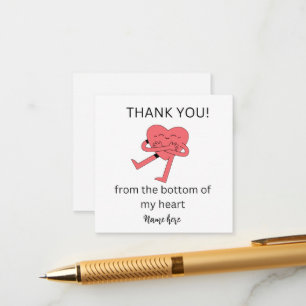 Funny Heart Thank you Card, Wedding Thanks Card 