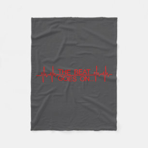 Funny Heart Transplant Art Men Women Heart Attack  Fleece Blanket