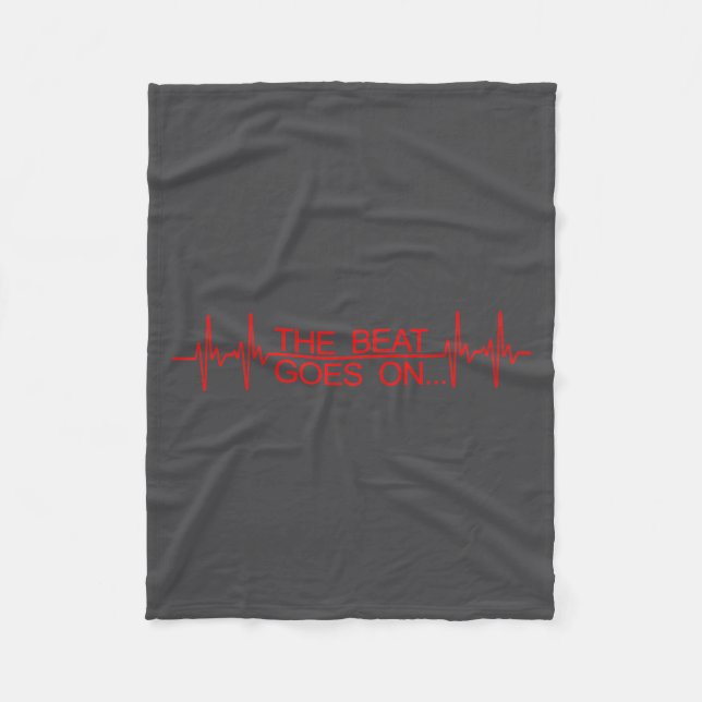 Funny Heart Transplant Art Men Women Heart Attack  Fleece Blanket (Front)