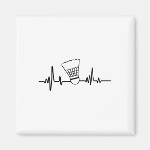 Funny Heartbeat Badminton Shuttle Sports Magnet