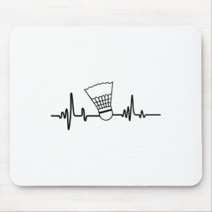 Funny Heartbeat Badminton Shuttle Sports  Mouse Pad
