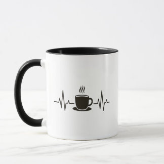 Funny Heartbeat Coffee Shirt Coffee Cup Frequency
