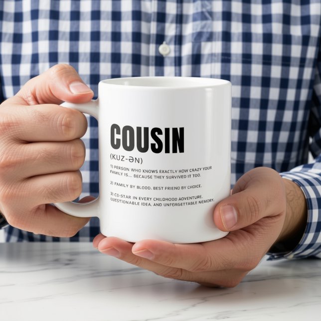 Funny Heartfelt Cousin Definition Coffee Mug (Creator Uploaded)
