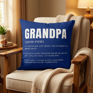 Funny Heartfelt Grandpa Definition  Cushion