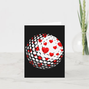Funny Hearts Golf Lover Matching Sports Valentines Card
