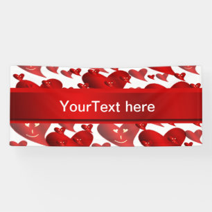 funny, hearts, heart, red, love, valentine, glossy banner