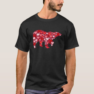 Funny Hearts Polar Bear Lover Cute Animals Valenti T-Shirt