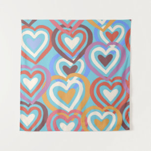 Funny Hearts: Seamless Texture Pattern. Tapestry