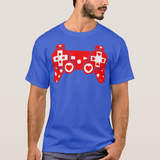 Funny Hearts Video Game Lover Matching Sports Vale T-Shirt