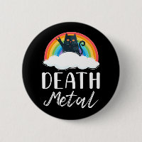 Funny Heavy Death Metal Cat Rainbow Rock Music