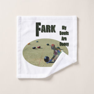 Funny Heavy Lawn Bowls Design, Bath Towel Set