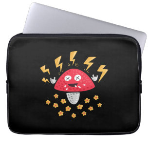 Funny Heavy Metal Mushroom Laptop Sleeve