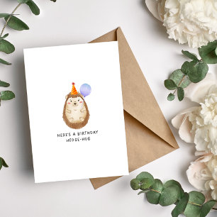 Funny Hedgehog Birthday Card