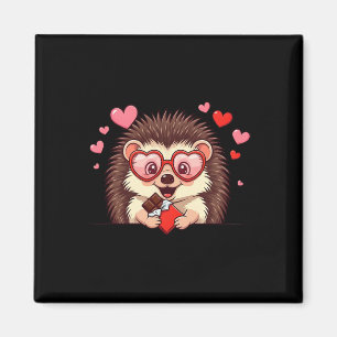 Funny Hedgehog Heart Chocolate Valentine Womens Me Magnet
