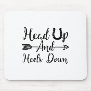 Funny Heels Down Horseback Horse Riding Gift Girl Mouse Pad