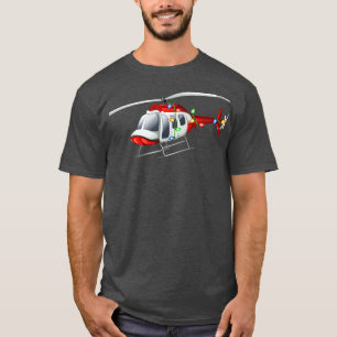 Funny Helicopter Lover Xmas Santa Hat Helicopter C T-Shirt