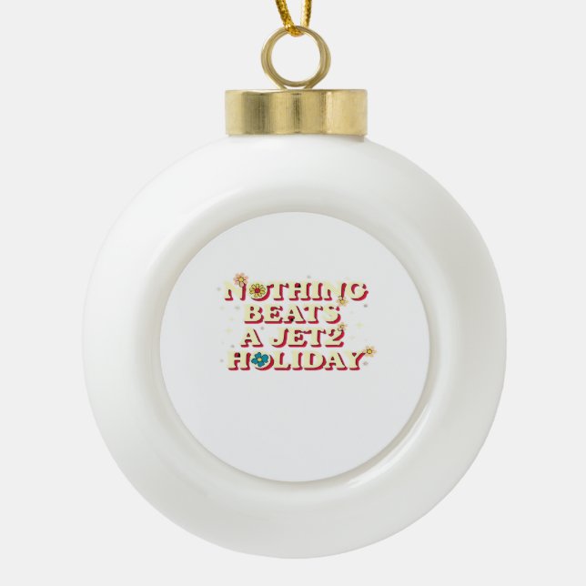 Funny Help Ceramic Ball Christmas Ornament (Front)