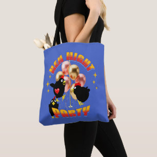 Funny Hen Night Party Chickens Design Tote Bag