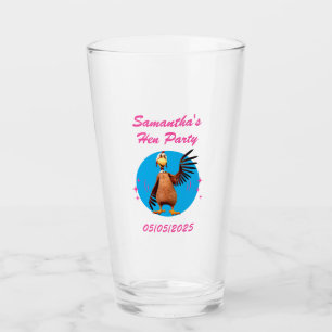 Funny Hens Night Chicken Party Humour Glass