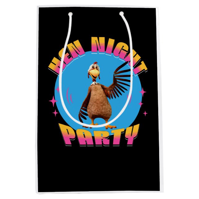 Funny Hens Night Chicken Party Humour Medium Gift Bag (Front)