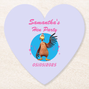 Funny Hens Night Chicken Party Humour Paper Coaster