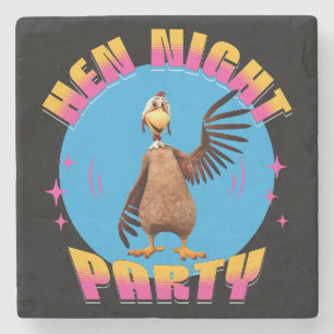Funny Hens Night Chicken Party Humour Stone Coaster