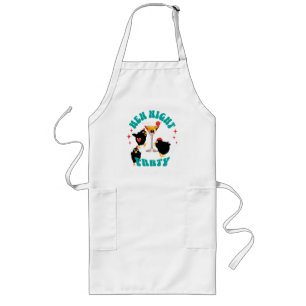Funny Hens Night Party Funny Chicken  Long Apron